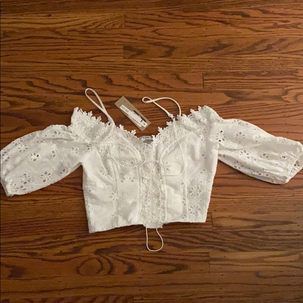White lace top
